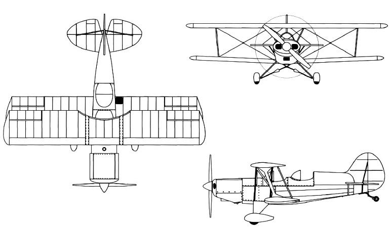 Acro Sport II Biplane V04 3D Model $109 - .unknown .dwg .dxf .lwo