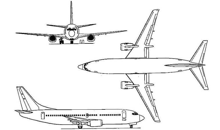 BOEING 737-300 B733 3D view