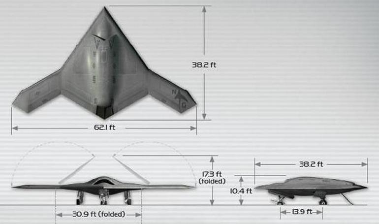 NORTHROP GRUMMAN X-47B X47B 3D view