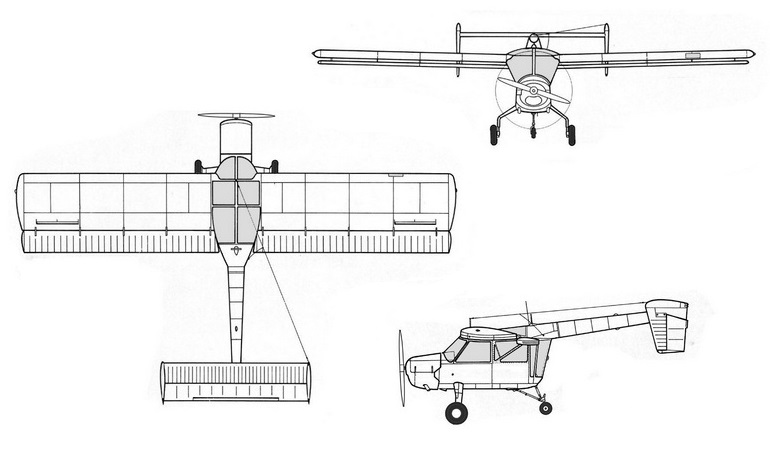 BOEING 451 Scout BOEING YL-15 Scout YL15 3D view